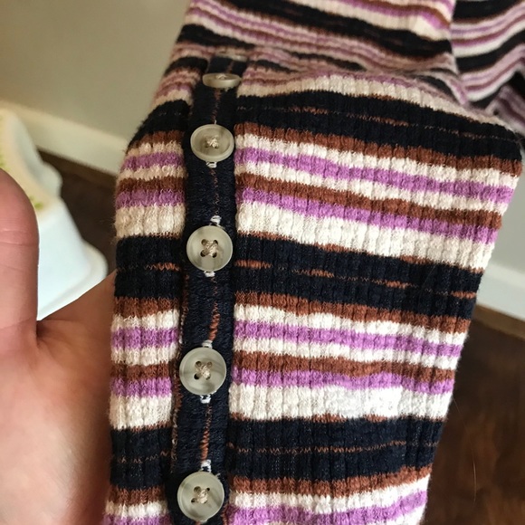 XL Madewell Striped Long Sleeve Shirt - Picture 3 of 4